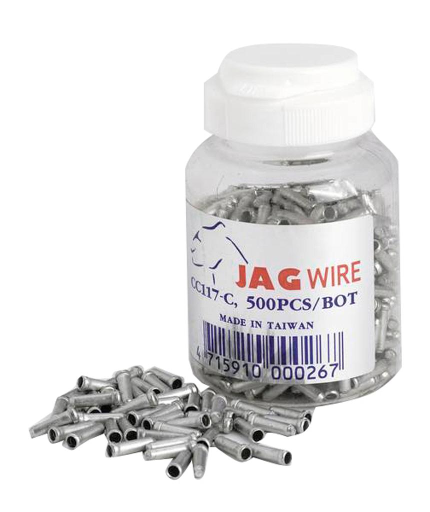 Endehylse, bremse-/girwire, sølv, 500 stk, bulk