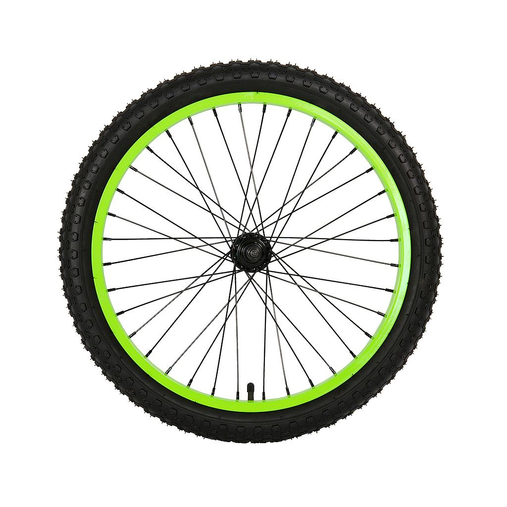 20", bakhjul, felgbrems, 6 gir, frikrans, grønn